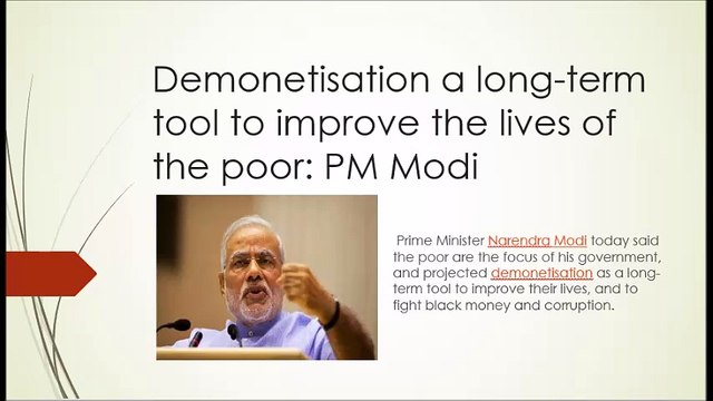 Demonetisation a long-term tool to improve the lives of the poor PM Modi
