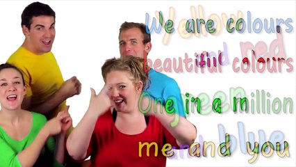Sing Along - Colours Song for kids, with lyrics (UK spelling)-Xk0_Ov7sdtk