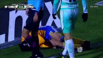 Tigres UANL vs Santos Laguna (0-0) Highlights - Clausura 2017 Liga MX - 07012017 [HD]