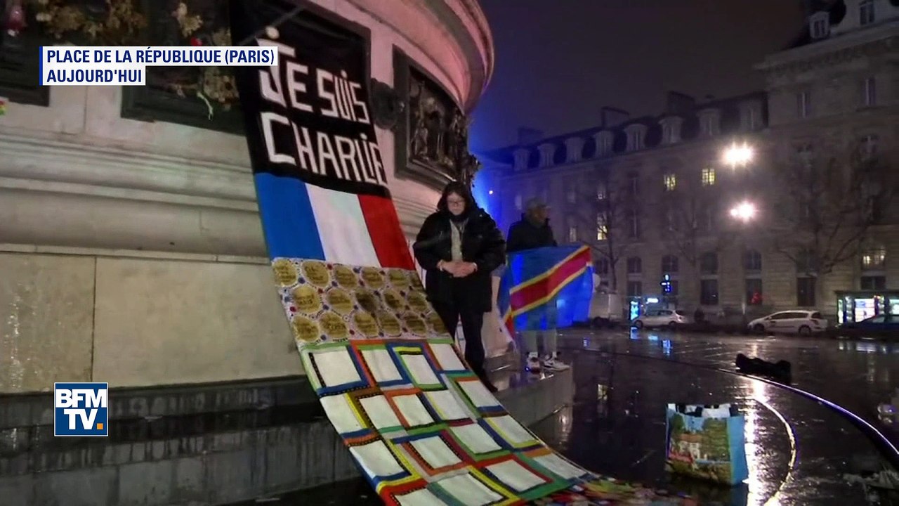 Attentat contre Charlie Hebdo: l'hommage place de la République à Paris, deux ans après
