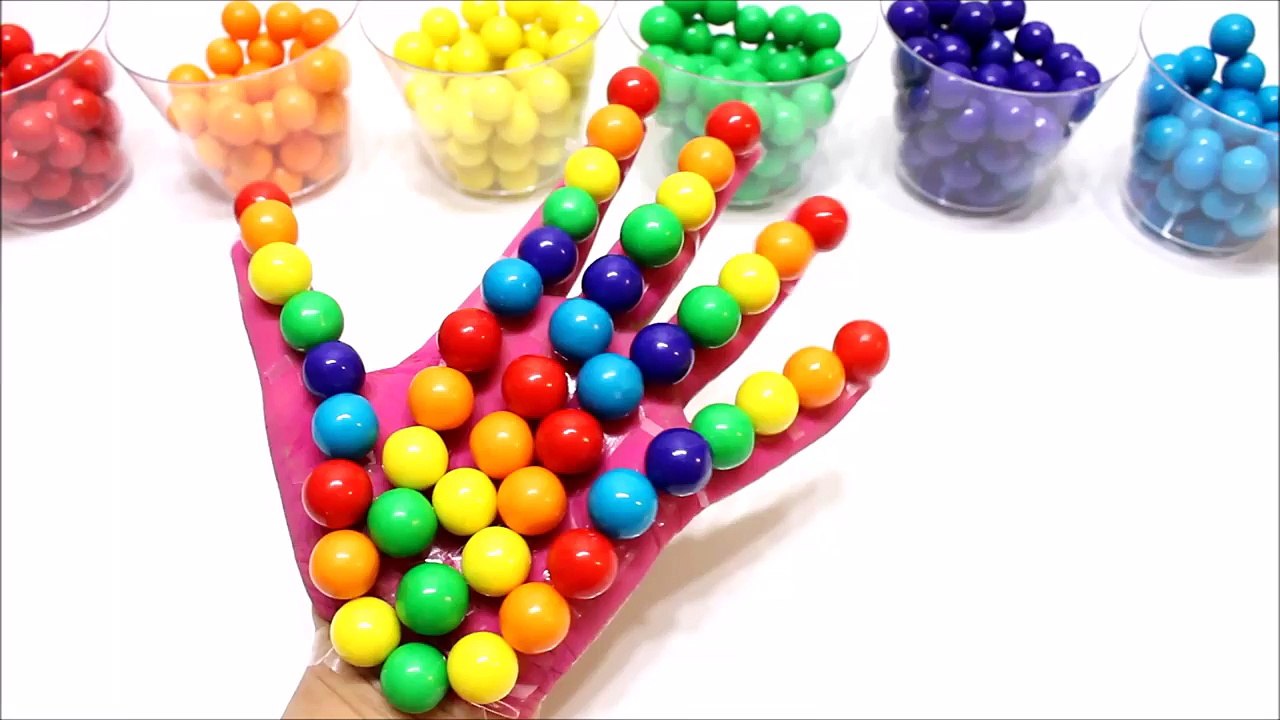 Learn Colors for Children Body Paint Rainbow Gum Candy Finger Family Rhymes Creative Kids Video-2HgsDcHM9tk