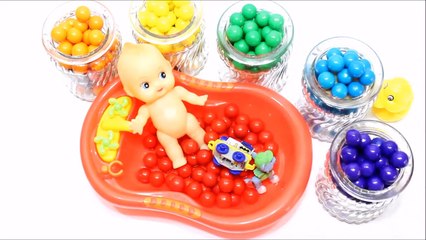 Learn Colors for Toddlers Surprise Toys Gum Balls Baby Candy Bath Kids Video-hHdNU0iZxLw