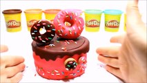 Learn How to Make Play Doh Cakes and Donuts Strawberry Chocolate Icing Sprinkle Toppings-559ha9xj8Ak