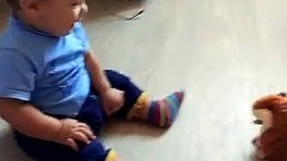Very Funny Baby With Rabbit Watch HD Video