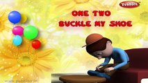 One Two Buckle My Shoe | Nursery Rhymes With Lyrics | Nursery Poems | 3D Nursery Rhymes For Children