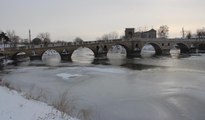 Edirne'de hava sıcaklığı -10!a düştü, Tunca Nehri buz tuttu