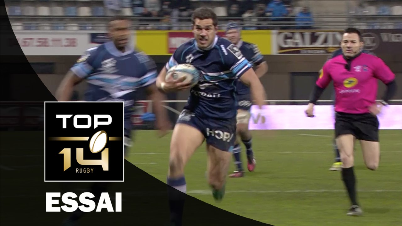TOP 14 ‐ Essai Vincent MARTIN (MHR) – Montpellier-Bordeaux-Bègles – J16 – Saison 2016/2017