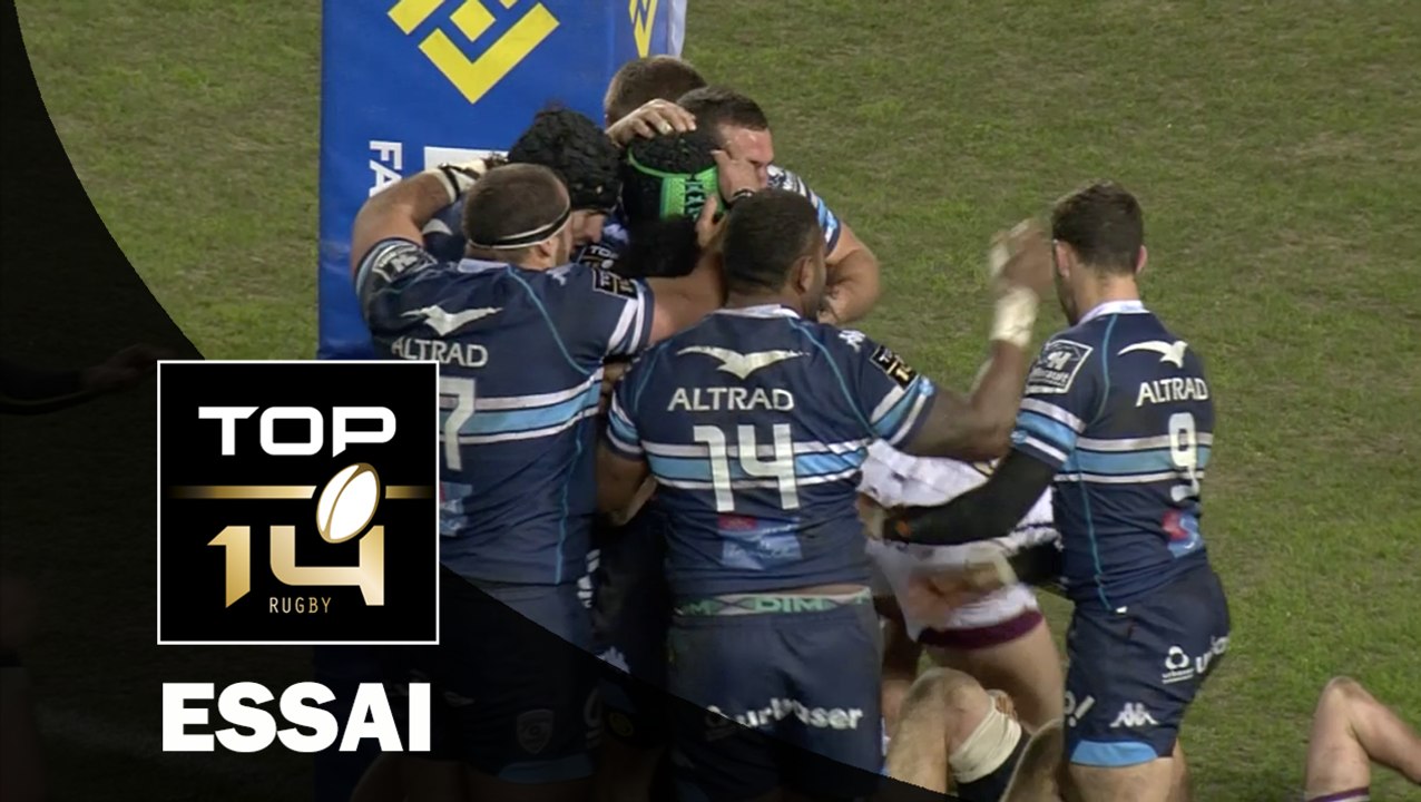 TOP 14 ‐ Essai Joe TOMANE (MHR) – Montpellier-Bordeaux-Bègles – J16 – Saison 2016/2017