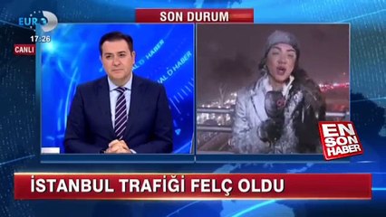 Raportonte për trafikun, vajza ngrin në transmetim live