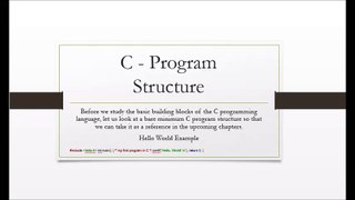 C Program structures
