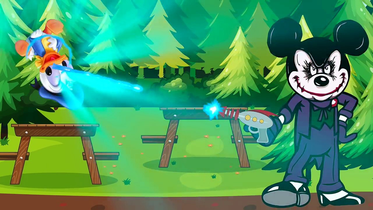 Five Little Baby Mickey Mouse Friends Prank by Joker Jumping on the Bed
