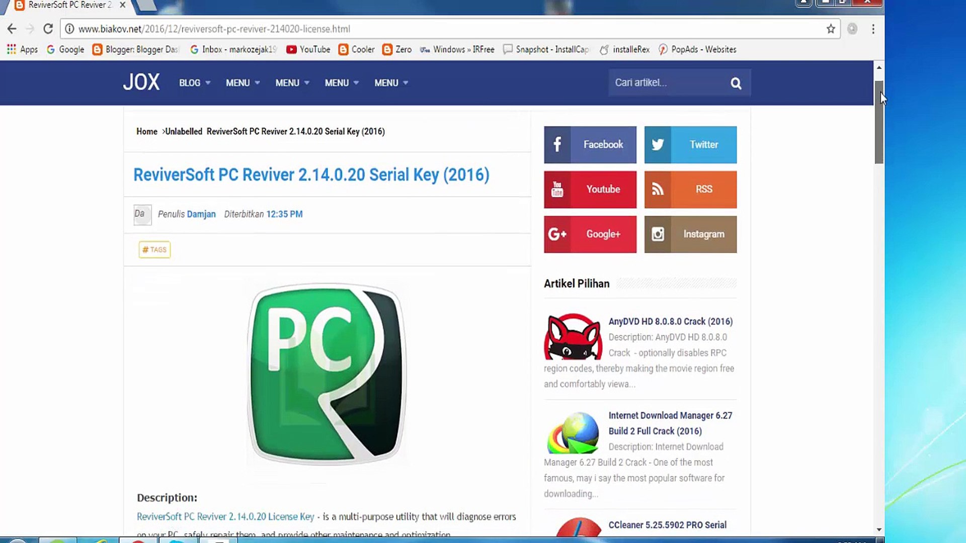 ReviverSoft PC Reviver 2.14.0.20 Serial Key - video Dailymotion