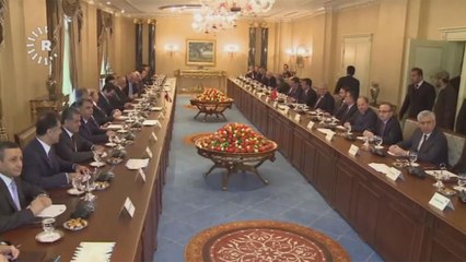 بینعلی ییلدیریم نخست وزیر ترکیه در اربیل با بارزانی دیدار کردَ
