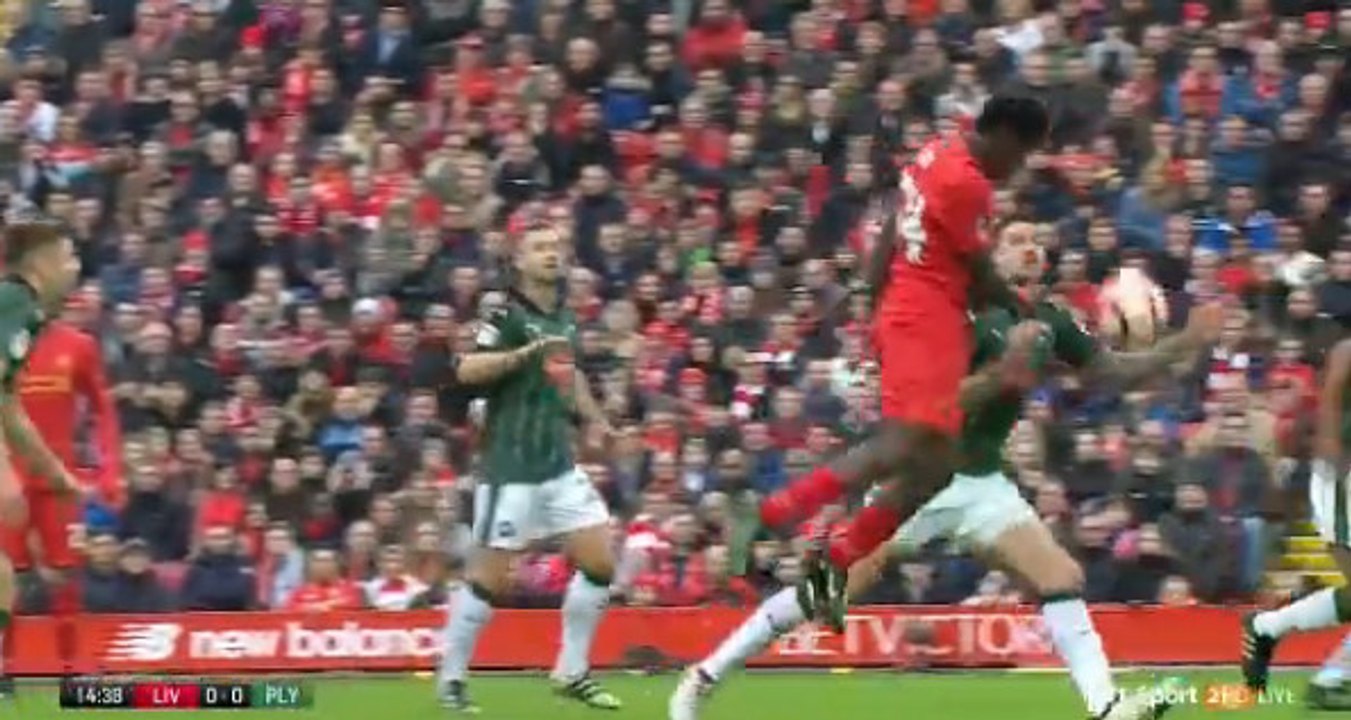 Sheyi Ojo 100% Chance HD - Liverpool Vs Plymouth Argyle - 08.01.2017 HD