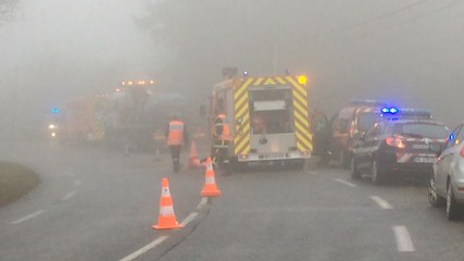 Les secours sur les lieux de l'accident mortel