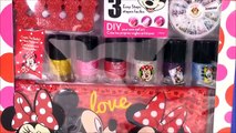 Minnie Mouse Glitter & Sparkle Nail Art SET! Paint with 6 Nail Polishes GEMS! Lip Balm! SHOPKINS