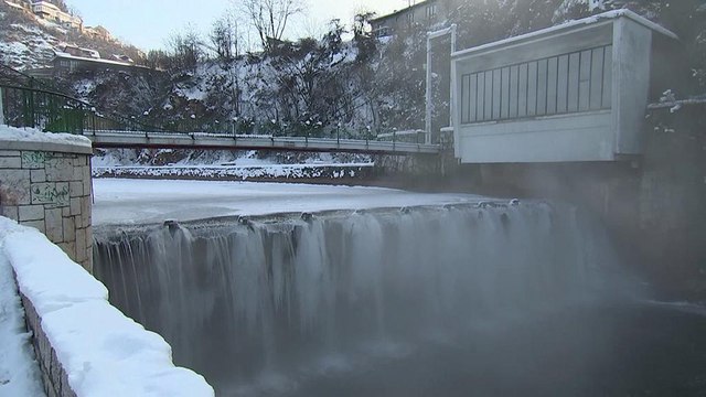Polar conditions in Bosnian capital Sarajevo