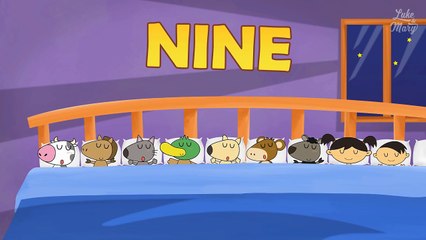 Ten In The Bed | Roll Over Song with Lyrics | Nursery Rhymes for Kids by Luke & Mary