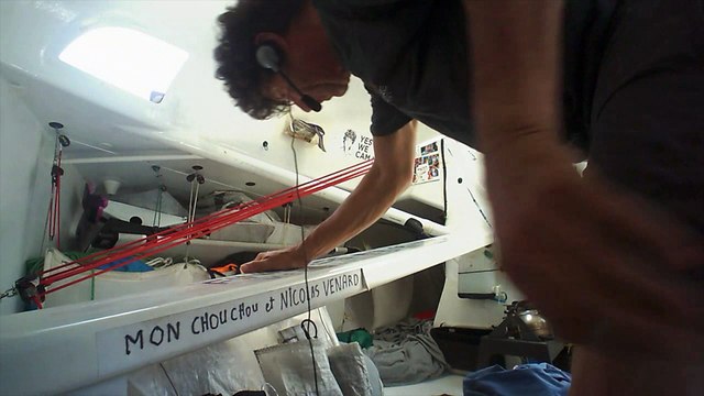 J63 : Jean Le Cam nous explique le matossage intérieur / Vendée Globe