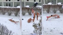 Rien n'empêchera ces nageurs de faire leur relais, pas même la neige