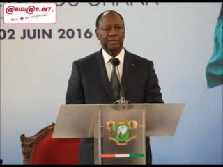 Visite du PR Ghanéen: Intervention du Président Ouattara lors de la signature d'accord