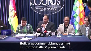Bolivia blames airline for footballers' plane crash