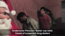 Police Santas fight crime in Lima