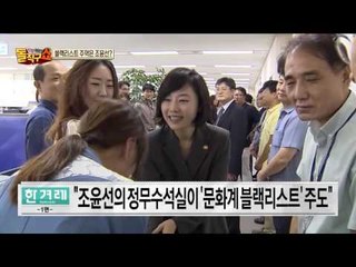 “문화계 블랙리스트, 조윤선 장관이 주도”