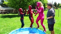 Spider-man Frozen Elsa Superman Alliance vs Funny Thor Hammer Prank w/ Hulk Mermaid Dance Party lol