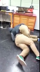 Teacher Uses Choke to Break Up Fight