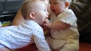 babies love each other. with soft