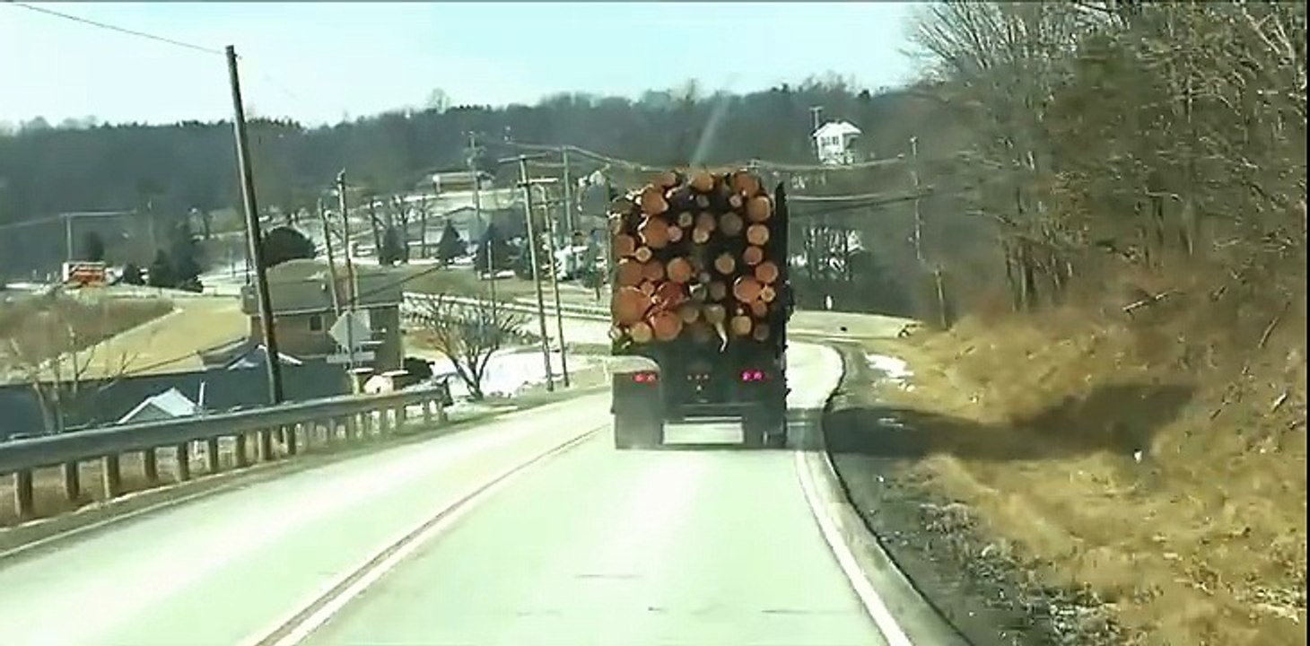 Thats what you get for not securing your load properly, and applying the brakes correctly on a sharp downhill turn. And for those of you who didnt know