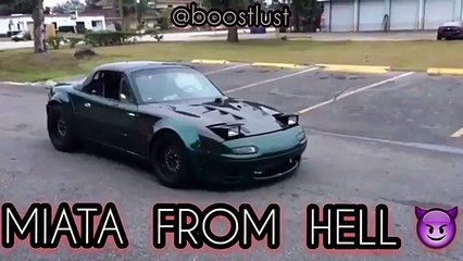 Now this is a proper build  1.6 BOOSTED Miata From Hell !
