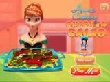 Anna Cooking Chicken Salad - Disney princess Frozen - Game for Little Girls