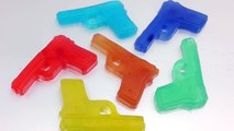 DIY How to Make Colors Guns Gummy Pudding Jelly Learn Colors Numbers Counting Icecream