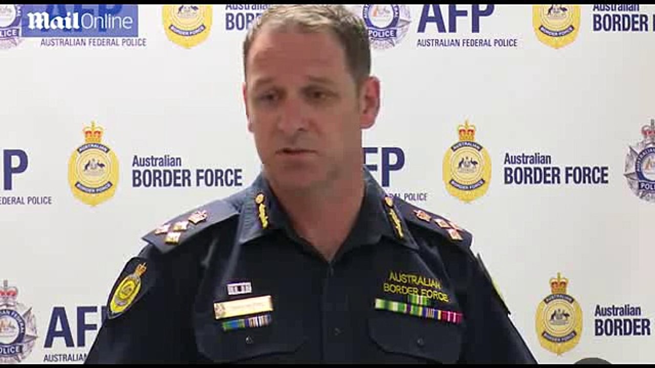 Police address the media on 300kg seizure of pseudo-ephedrine.