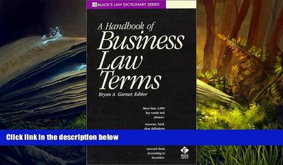 PDF [DOWNLOAD] A Handbook of Business Law Terms (Black s Law Dictionary) READ ONLINE