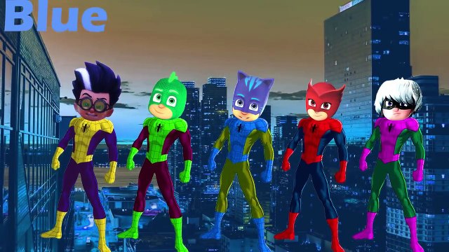 Learn Colors Spiderman PJ Masks Finger Family Song for Learning Colors Nursery Rhymes for Kids