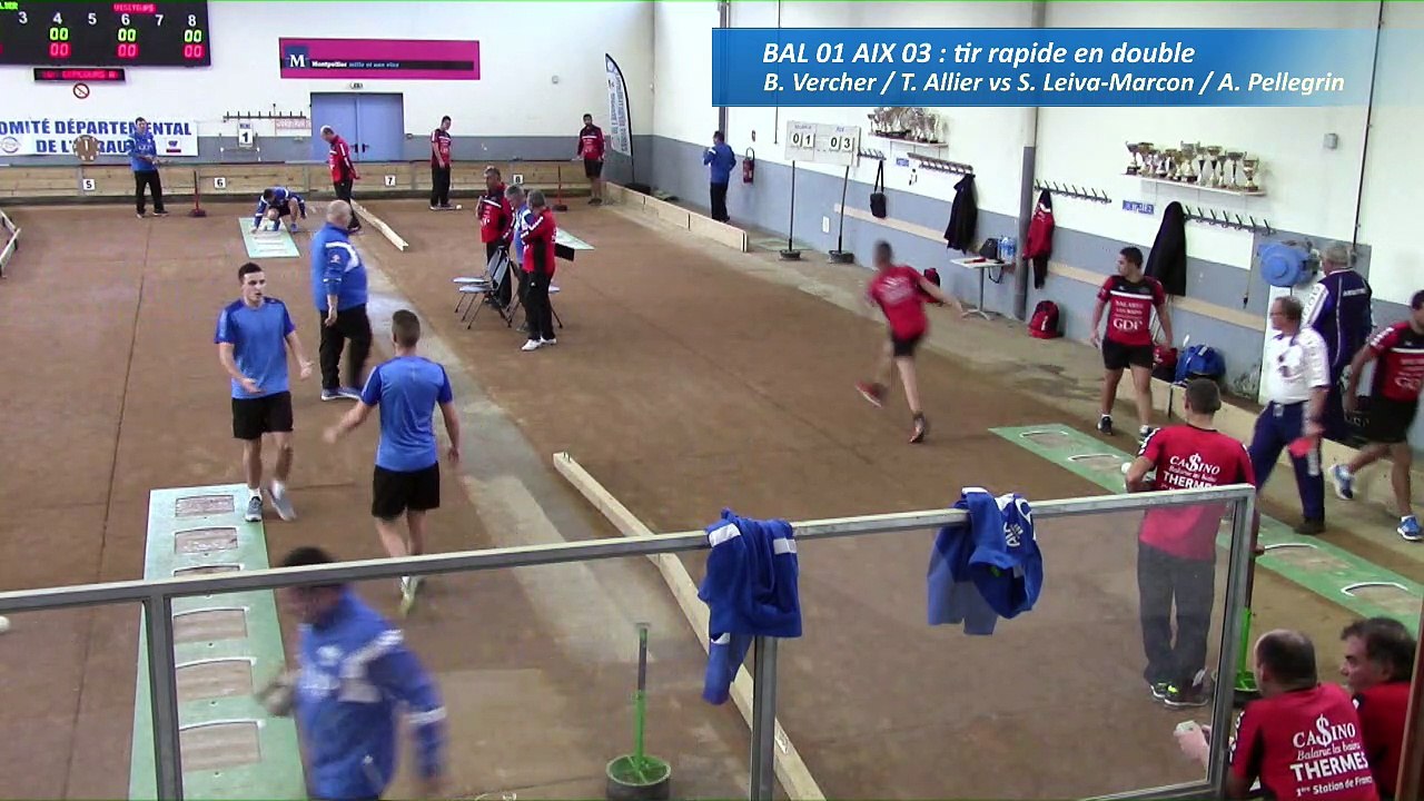Premier tour, tir rapide double,  Club Elite Masculin, J5, Balaruc-les-Bains contre Aix-les-Bains, saison 2016-2017