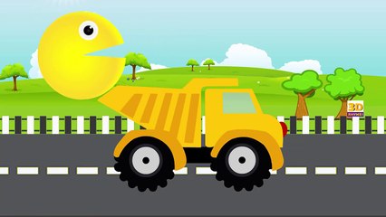 LEARN COLORS, Dump Truck Pacman Cartoon, Kids Learning Videos Colours to Kids Toddlers Baby