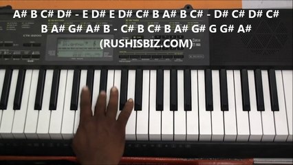 Gulabi aankhen Piano Tutorials - Rushisbiz