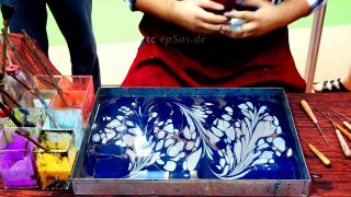 How to paint on Water for Paper Marbling Art