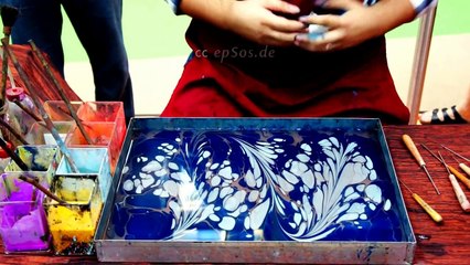 How to paint on Water for Paper Marbling Art