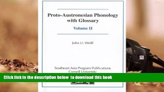 BEST PDF  Proto-Austronesian Phonology with Glossary BOOK ONLINE