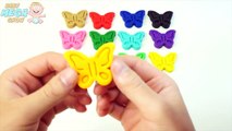 Modelling Clay Play Doh Butterfly Molds with Animals Learn Colours Fun and Creative for Kids