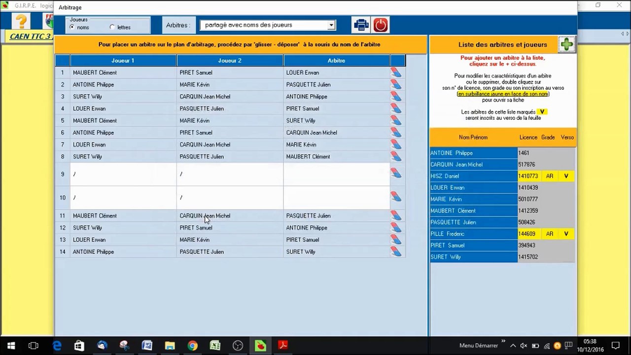 Tutoriel : utilisation de GIRPE par un Juge-arbitre