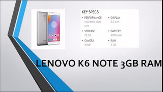 LENOVO K6 NOTE 3GB RAM