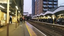 Crowds on the platform at Walthamstow Central