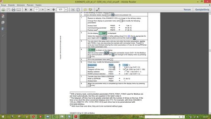 Sinamics V20 ile HMI Modbus RTU RS485 Haberleşmesi, Hz Değerinin kontrolü (bölüm 1)