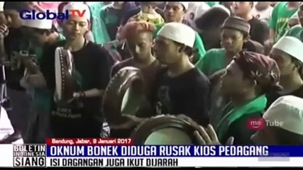 Oknum Bonek Diduga Jarah dan Rusak Kios Pedagang